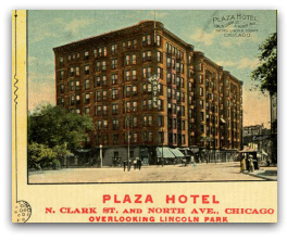 Plaza Hotel Chicago where 'Abdu'l-Baha gave two talks on May 3, 1912 