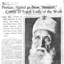 Persian Hailed as New "Messiah," Comes to Teach Unity of the World