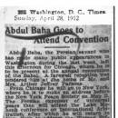 Abdul Baha Goes to Attend Convention