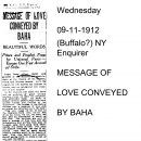 Message of Love Conveyed by Baha