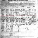 'Abdu'l-Baha's Signature on the S.S. Cedric Passenger List 