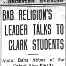 Bab Religion's Leader Talks to Clark Students