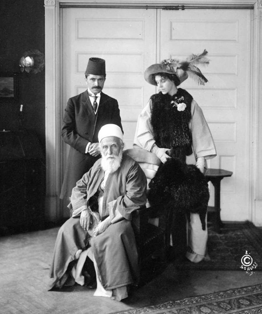 'Abdu'l-Baha With 'Ali Kuli Khan & Florence Breed Khan at the Home of ...