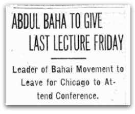 Abdul Baha to Give Last Lecture Friday