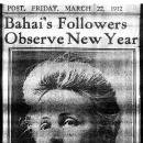 Bahai Followers Observe New Year