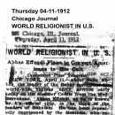 World Religionist in U.S.