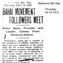 Bahai Movement Followers Meet