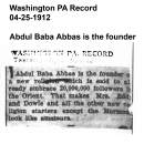 Abdul Baha Abbas is the Founder