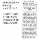 Abdul Baha Addresses Congress of Followers