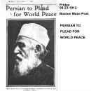 Persian to Plead for World Peace