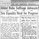 Abdul Baba Suffrage Advocate Sex Equality Need for Progress