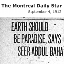 Earth Should Be Paradise, Says Seer Abdul Baha