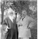 Abdu’l‐Baha with Persian Consul-General Topakyan at Topakyan’s home in Morristown, New Jersey