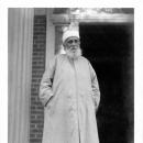 'Abdu'l-Baha standing in front of Mrs. Agnes Parson's Home in Washington D.C.